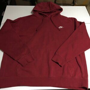 Nike Sportswear Club Fleece Pullover Hoodie Men’s Size 2XL-Tall Red Sweatshirt